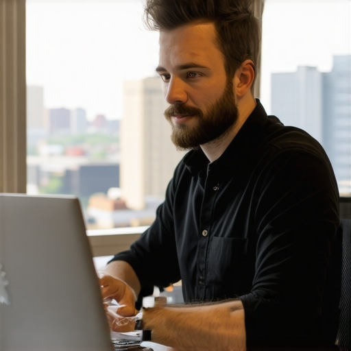 Columbus Local SEO Strategy Session Entrepreneur planning local SEO in Columbus with city landmarks in background