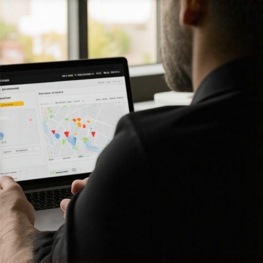 Columbus Local SEO Strategy Session Marketing strategist discussing local SEO strategies for Columbus Ohio with analytics on a laptop