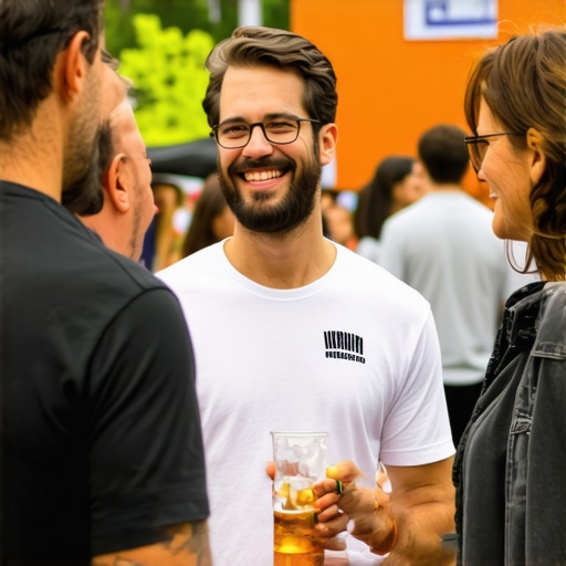 Community Engagement for Local SEO Business owner participating in Columbus community event, highlighting local involvement.