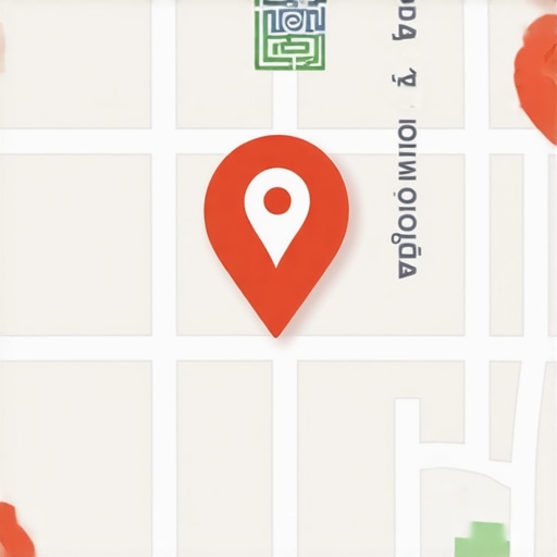 Map visualization of a Columbus business with SEO indicators.