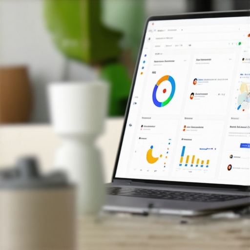 Laptop screen showing local SEO analytics and Google Maps data.