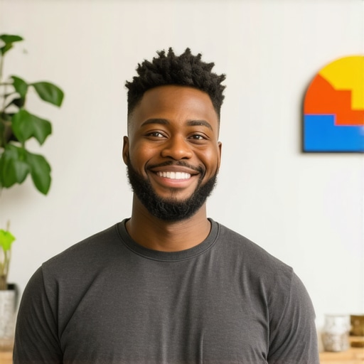 Columbus business owner optimizing Google My Business listing with photos and keywords.