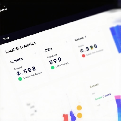 Columbus local SEO analytics dashboard, showing charts and metrics for business visibility