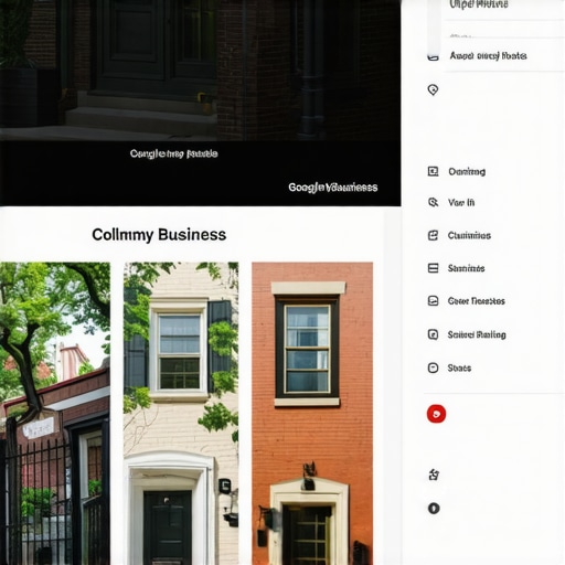 Illustration showing steps to optimize a Google My Business listing for local SEO success.
