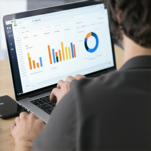 Person analyzing local SEO data on a laptop for Columbus business