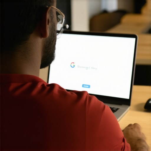 Business owner editing GMB profile for local SEO