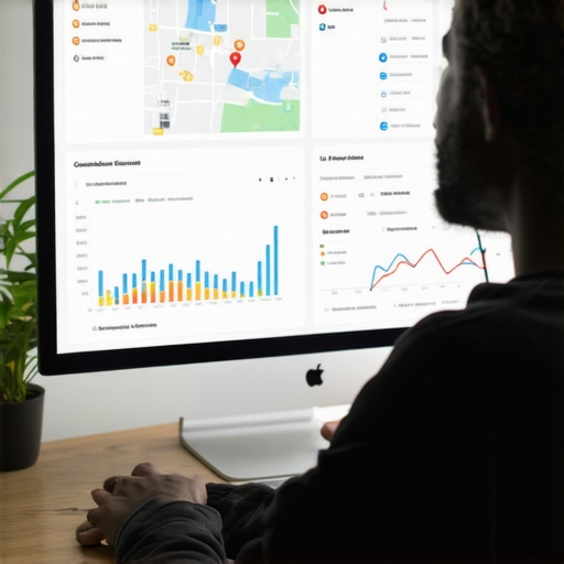 Person reviewing local SEO data and Google Maps ranking factors.