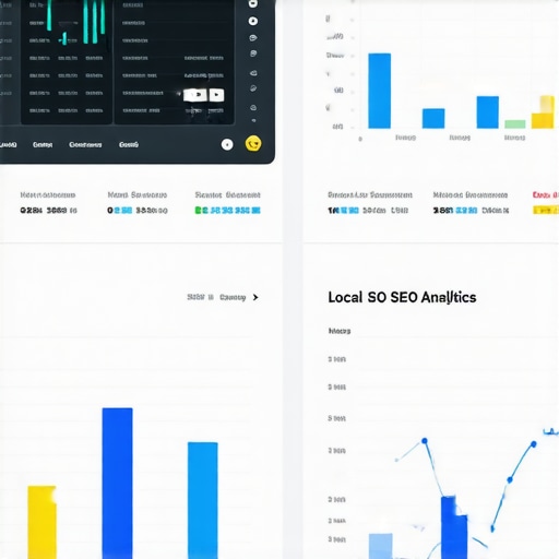 Screenshot of a digital marketing analytics dashboard showing local SEO metrics for Columbus