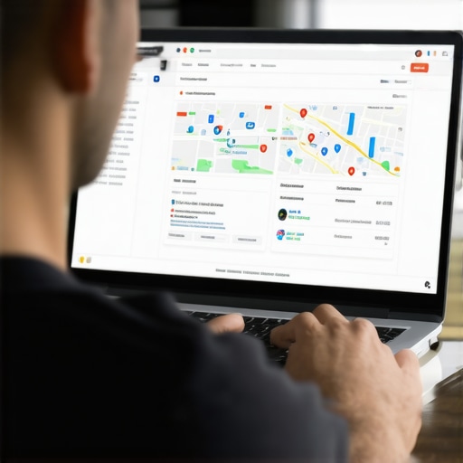 Business owner working on Google My Business for local Ohio SEO success