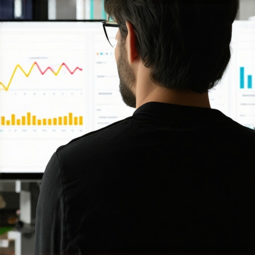 A person reviewing SEO analytics on a computer screen showing Columbus area rankings.